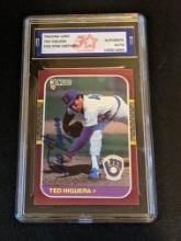 Ted Higuera 1989 Donruss auto Authenticated by Fivestar Grading Graded