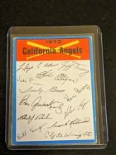 1973 Topps #NNO California Angels Team Checklists One star