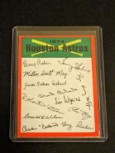 Houston Astros 1974 Topps Baseball Team Checklist #1