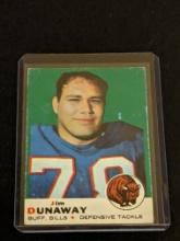 1969 RARE TOPPS FOOTBALL CARD-JIM DUNAWAY #10-BUFFALO BILLS-VINTAGE