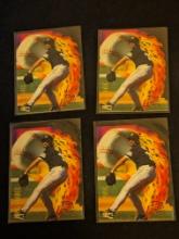 x4 lot all being Doug Drabek 1996 Topps Laser Card #53 Houston Astros