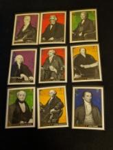 x9 Preidential card lot 2017 Upper Deck See pictures/with george watchington etc