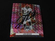 Joe Mixon signed football card COA