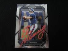 Eli Manning signed football card COA