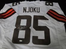 David Njoku signed football jersey JSA COA