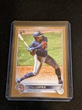 Otto Lopez 2022 Topps Series 2 Gold Parallel 2022 Rookie RC #422 Blue Jays