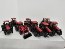 8 IH tractors 1/64 scale good condition in one box
