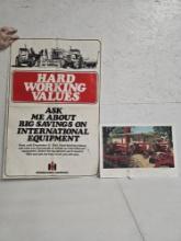 2005 Red Fever by Russell Sonnenberg signed unframed & IH hard working values poster unframed