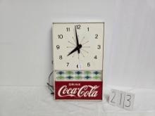 Electric Coca Clock Plastic Clock Good Condition