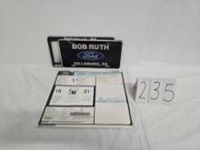 Set Of 3 Shelby Window Sticker 2007 Gt 500 And Front Plate And Bracket Of Bob Ruth Ford