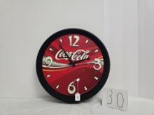 Round Plastic Coca-cola 2003 Batt Operated Analog Clock As Is