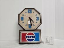 Octogonal And Rectangular Pepsi Plastic Working Electric Analog Clock By Impact International