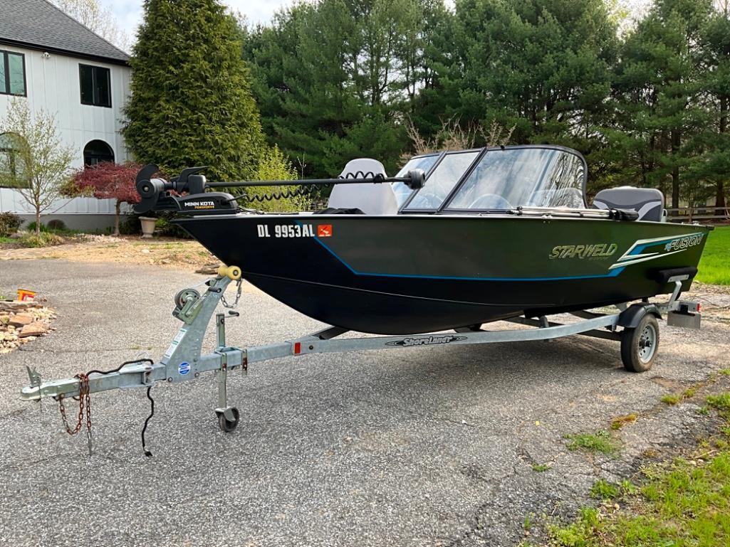 2019 STARCRAFT FUSION 16 BOAT WITH SHORELANDR TRAILER