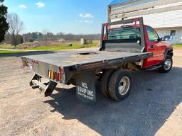 2001 CHEVY SILVERADO 3500 4X4 FLATBED HAULER TRUCK