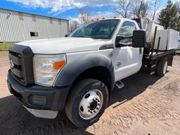 2011 FORD F550 FLATBED TRUCK W/ SPRAY UNIT