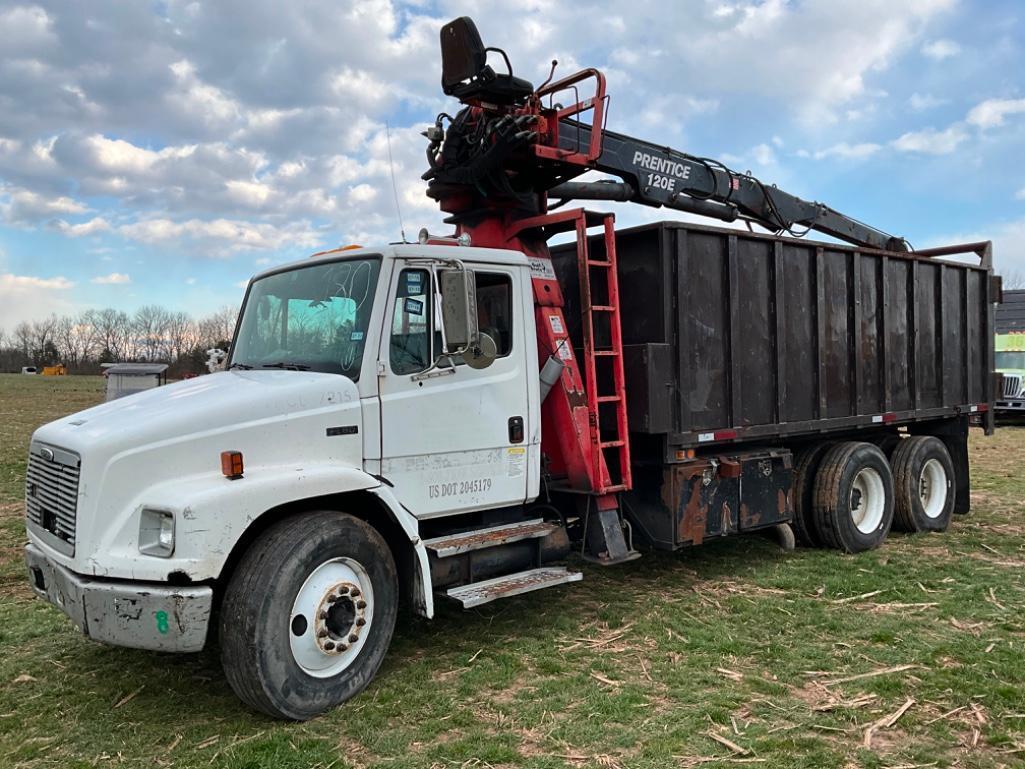 2001 FREIGHTLINER FL80 TANDEM AXLE GRAPPLE TRUCK