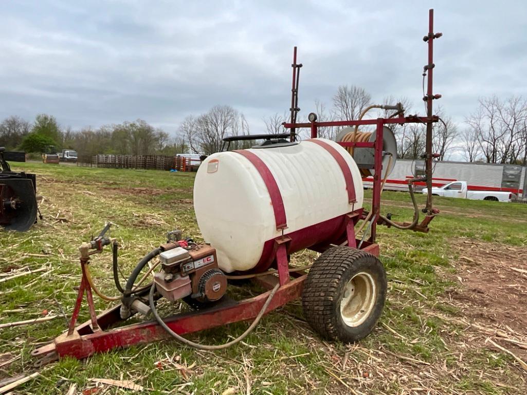 TRAILER MOUNTED SPRAYER WITH 5HP GAS ENGINE