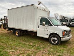 1997 GMC 3500 ENCLOSED LANDSCAPE BOX TRUCK WITH RAMP