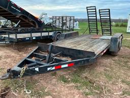 2001 PEUGEOT UTILITY TRAILER WITH FOLD DOWN RAMPS