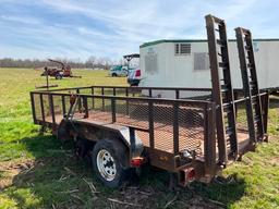 2006 PJ UT142 14 FOOT TANDEM AXLE EQUIPMENT TRAILER