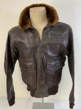 WWII USN PILOT BROWN LEATHER FLIGHT JACKET