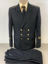 USSR SOVIET NAVY JUNIOR OFFICER UNIFORM TUNIC PANTS SHIRT AND TIE