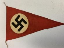WWII GERMANY THIRD REICH  NSDAP TRIANGULAR PENNANT