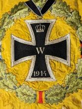 GERMAN ARMY CAVALRY REGIMENTAL STANDARD FLAG 1905-1933 MOUNTED ON THE POLL