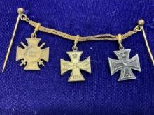 IMPERIAL GERMANY MINIATURE CHAINED GROUP MEDALS