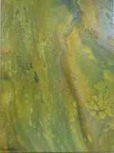 CRYSTAL SHELVEN "YELLOW AURA" ACRYLIC PAINTING ON CANVAS ORIGINAL ARTWORK