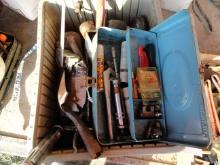 Gray tote full of tools