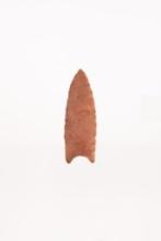 A 2-5/8" Wheeler Point made of Red Chert.