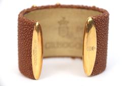 De Grisogono Galuchat 18k Gold Mocha Bracelet