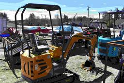 New mini excavator with power thumb bucket and blade, model #DM12-C