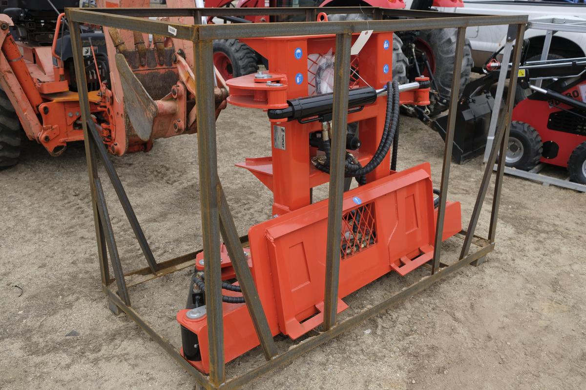 New Topcat tree shear skid steer attachment, model #ECSSBR