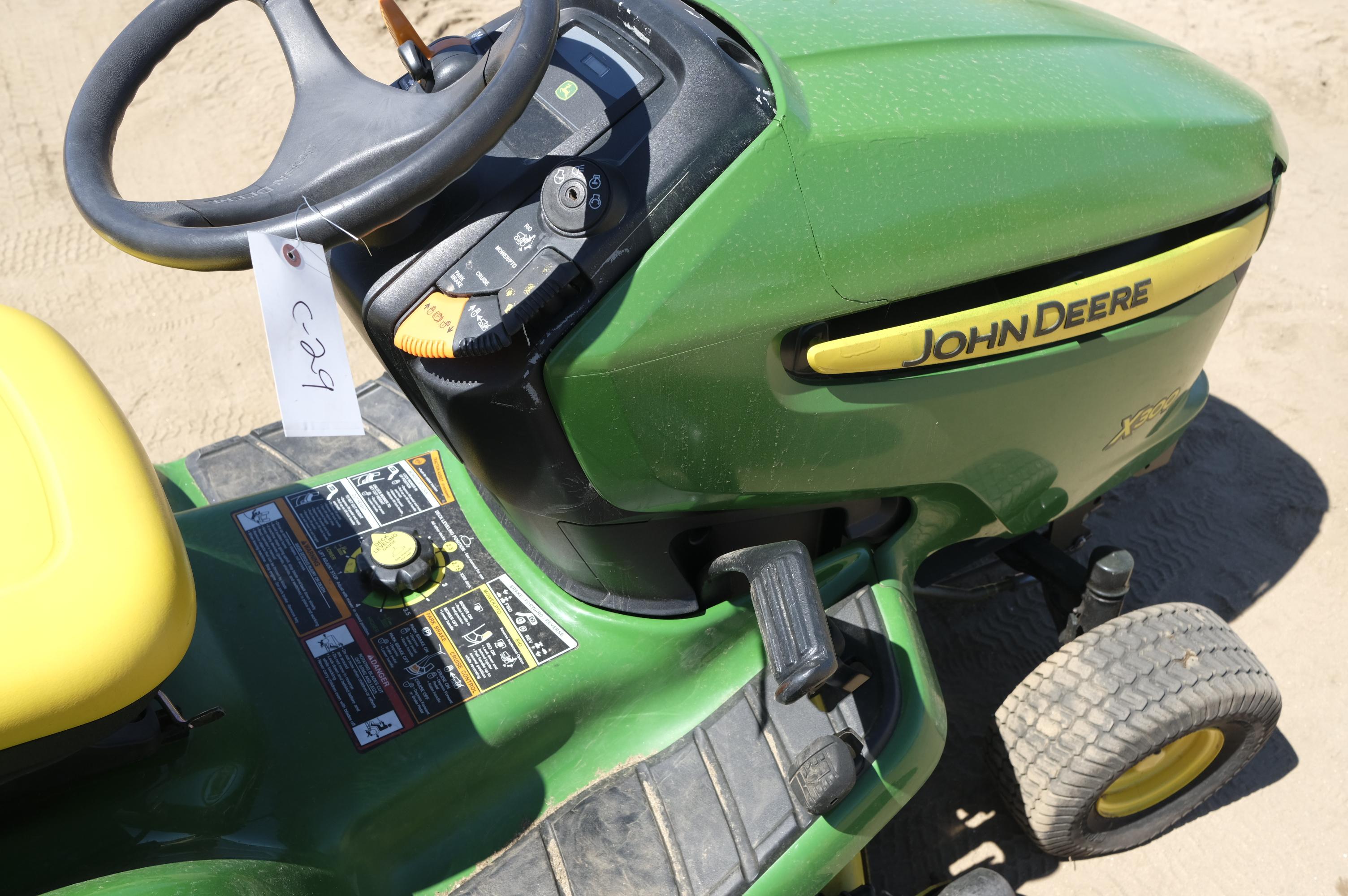 John Deere X300 riding lawn mower