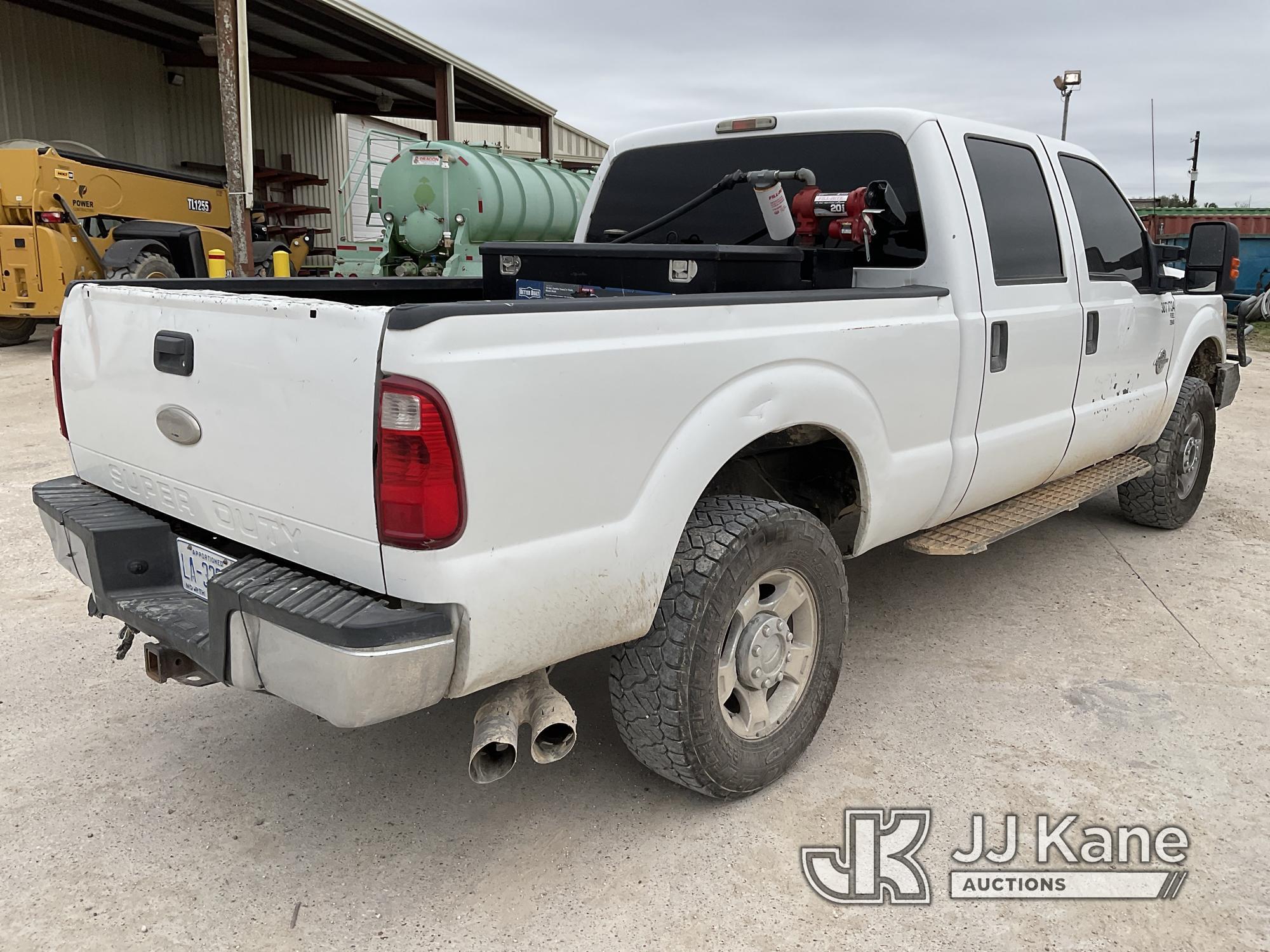 (Alvin, TX) 2012 Ford F250 4x4 Crew-Cab Pickup Truck Runs & Moves)  (Check Engine Light Is On, Minor