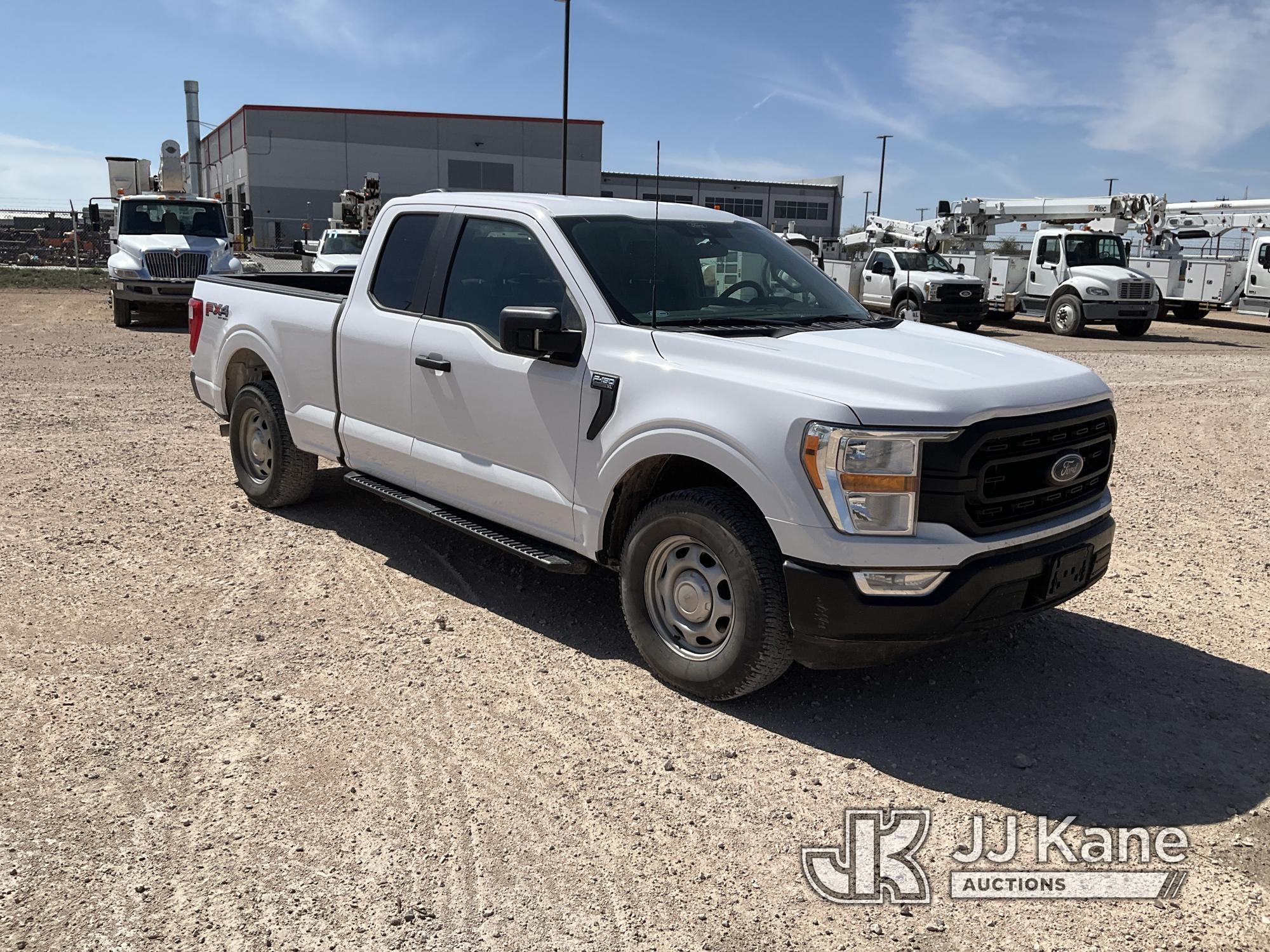 (Odessa, TX) 2021 Ford F150 4x4 Extended-Cab Pickup Truck Runs & Drives) (Passenger Side Step Rail R