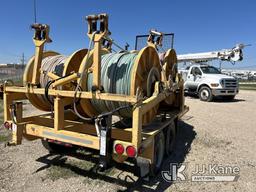 (Waxahachie, TX) 2005 TSE DP40-4H 4-Drum Puller, T/A trailer mtd Runs) (No VIN Plate