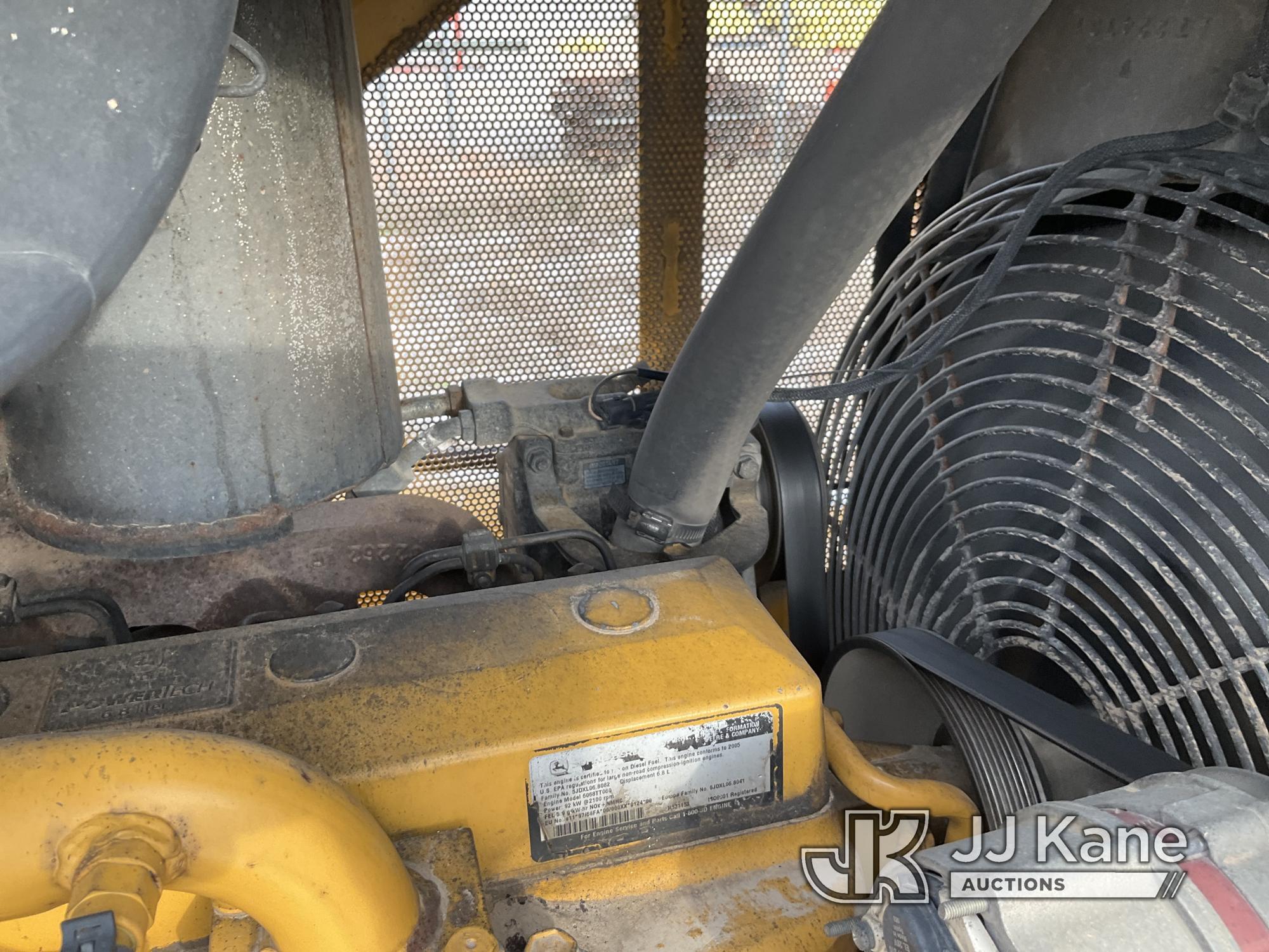 (Oklahoma City, OK) 2006 John Deere 700J Crawler Tractor Runs & Moves) (Curbside Door Glass Damaged/