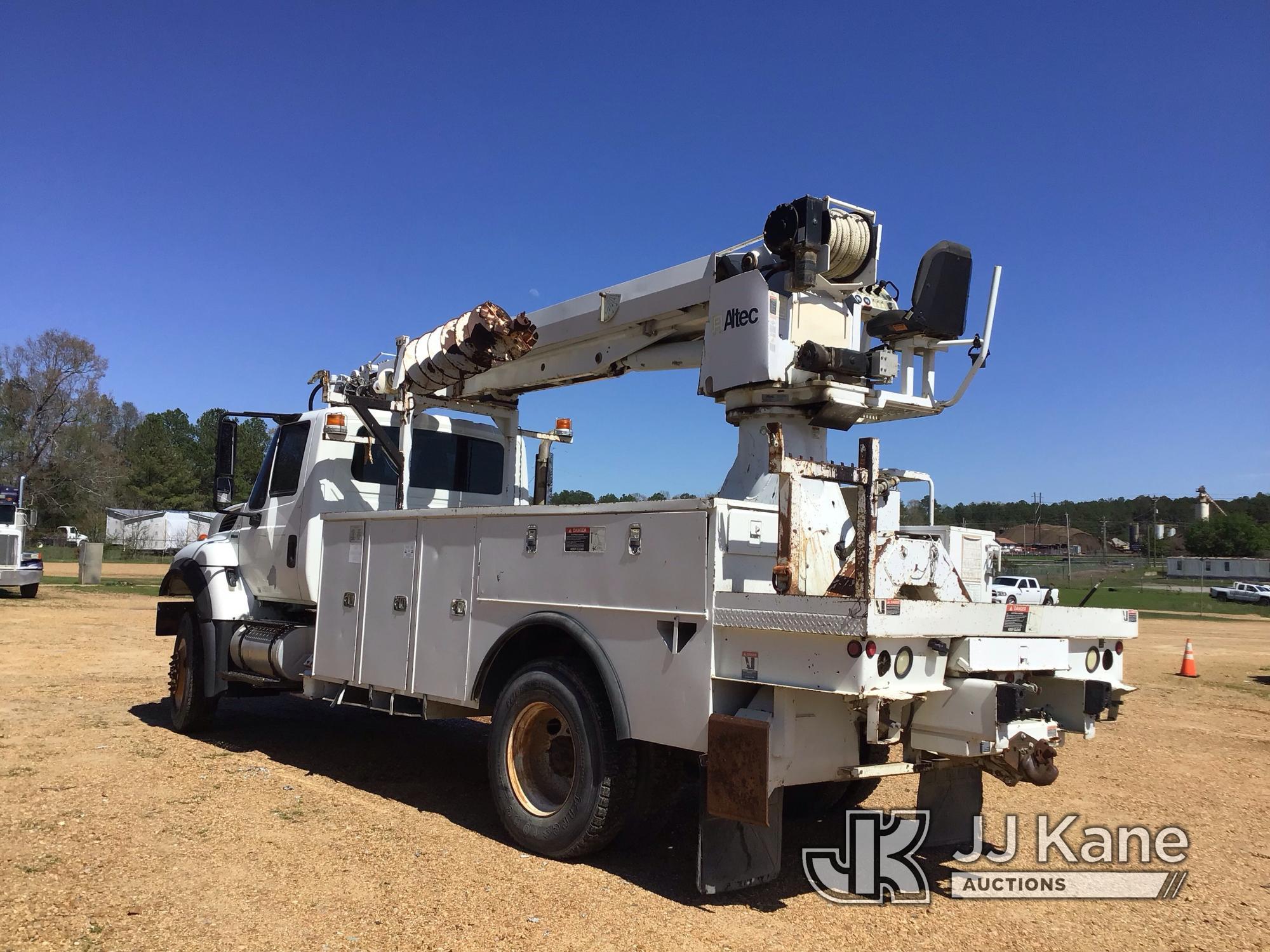 (Byram, MS) Altec DM47-TR, Digger Derrick rear mounted on 2011 International 7400 4x4 Utility Truck