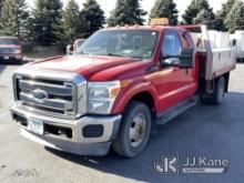 2013 Ford F350 Extended-Cab Flatbed/Service Truck Runs and Moves