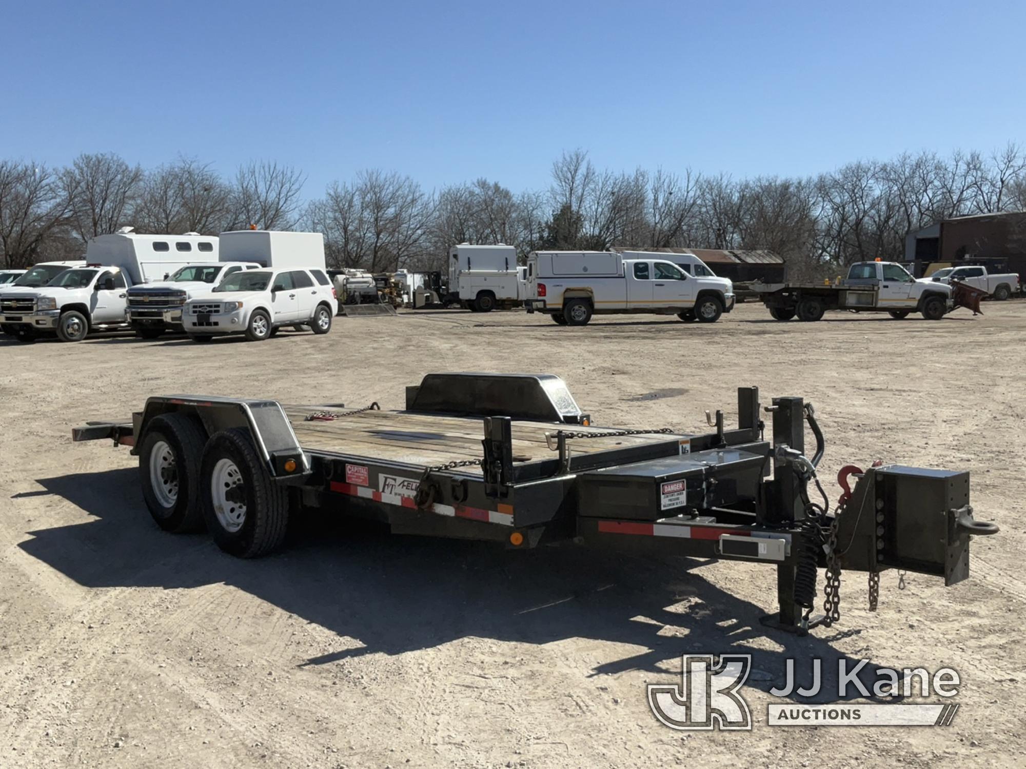 (Des Moines, IA) 2005 Felling FT-12 T/A Tagalong Equipment Trailer, Trailer 24ft x 8ft 5in Deck 15ft