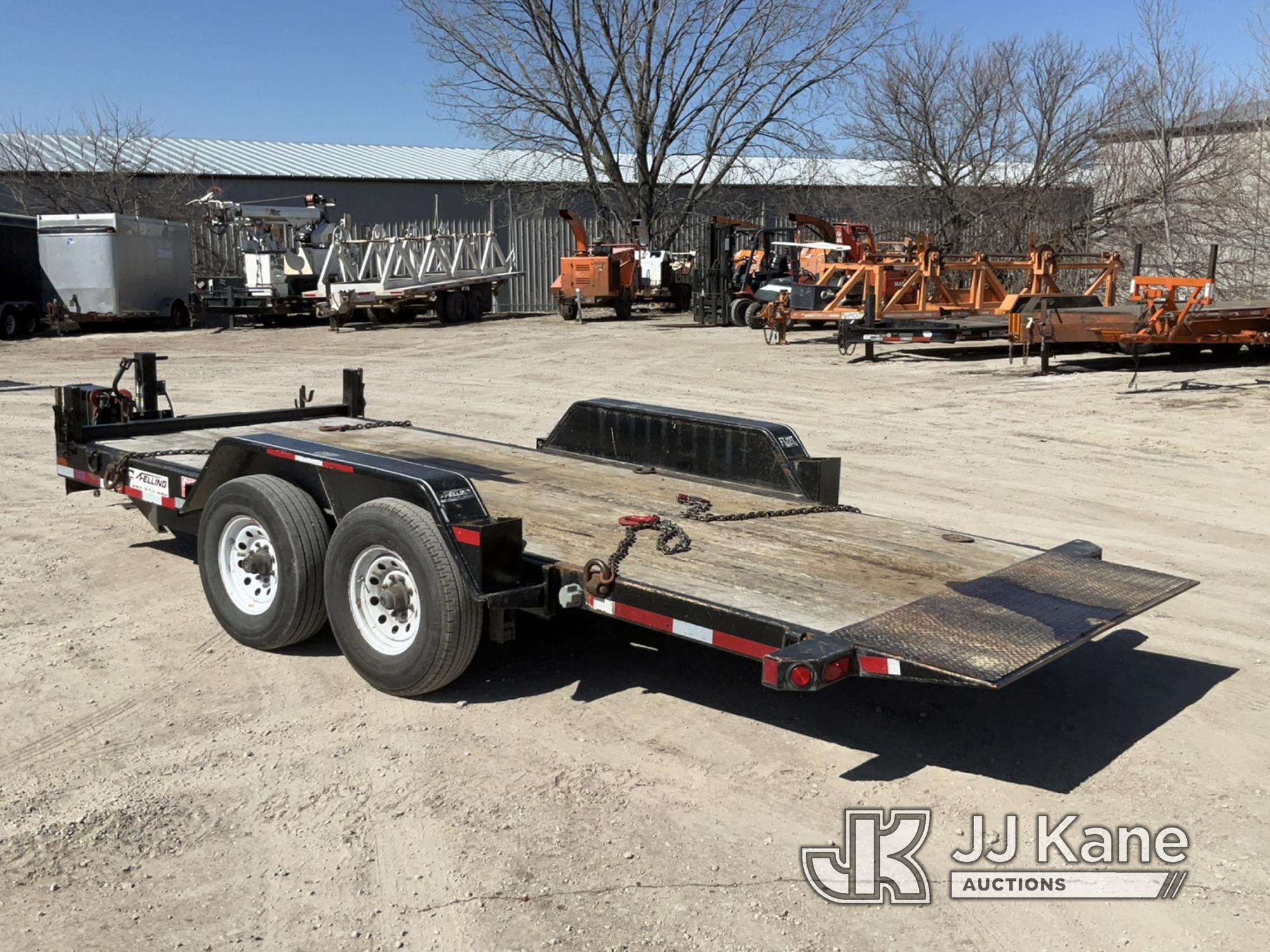 (Des Moines, IA) 2005 Felling FT-12 T/A Tagalong Equipment Trailer, Trailer 24ft x 8ft 5in Deck 15ft