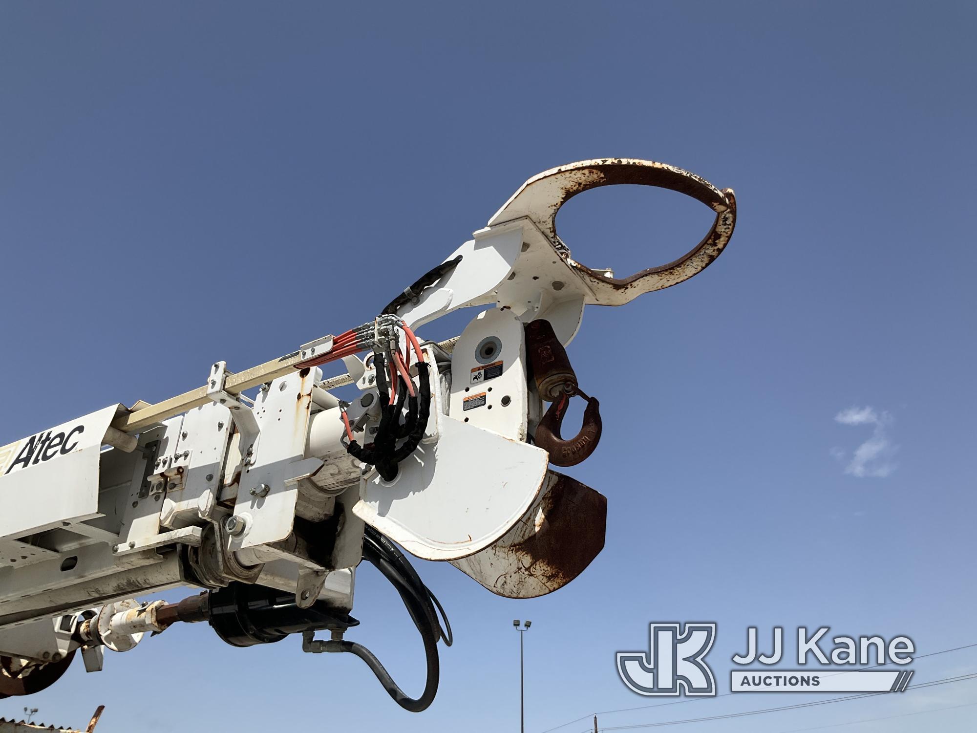 (Waxahachie, TX) Altec DC47-TR, Digger Derrick rear mounted on 2015 Ford F750 Flatbed/Utility Truck