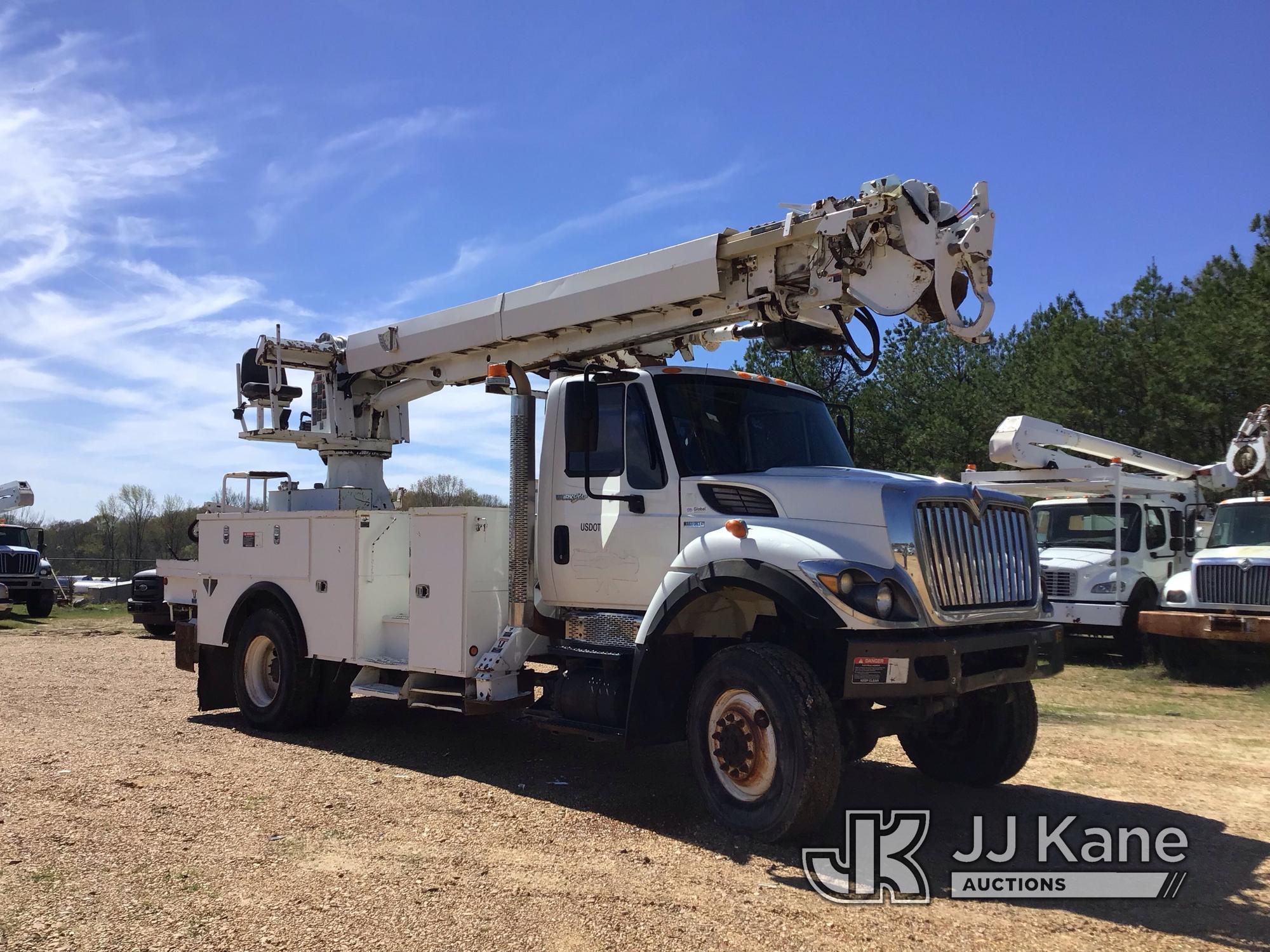 (Byram, MS) Altec DM47-TR, Digger Derrick rear mounted on 2011 International 7400 4x4 Utility Truck