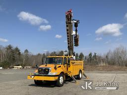 (Wells, ME) Altec DM47-TR, Digger Derrick rear mounted on 2010 International 4300 Utility Truck Runs