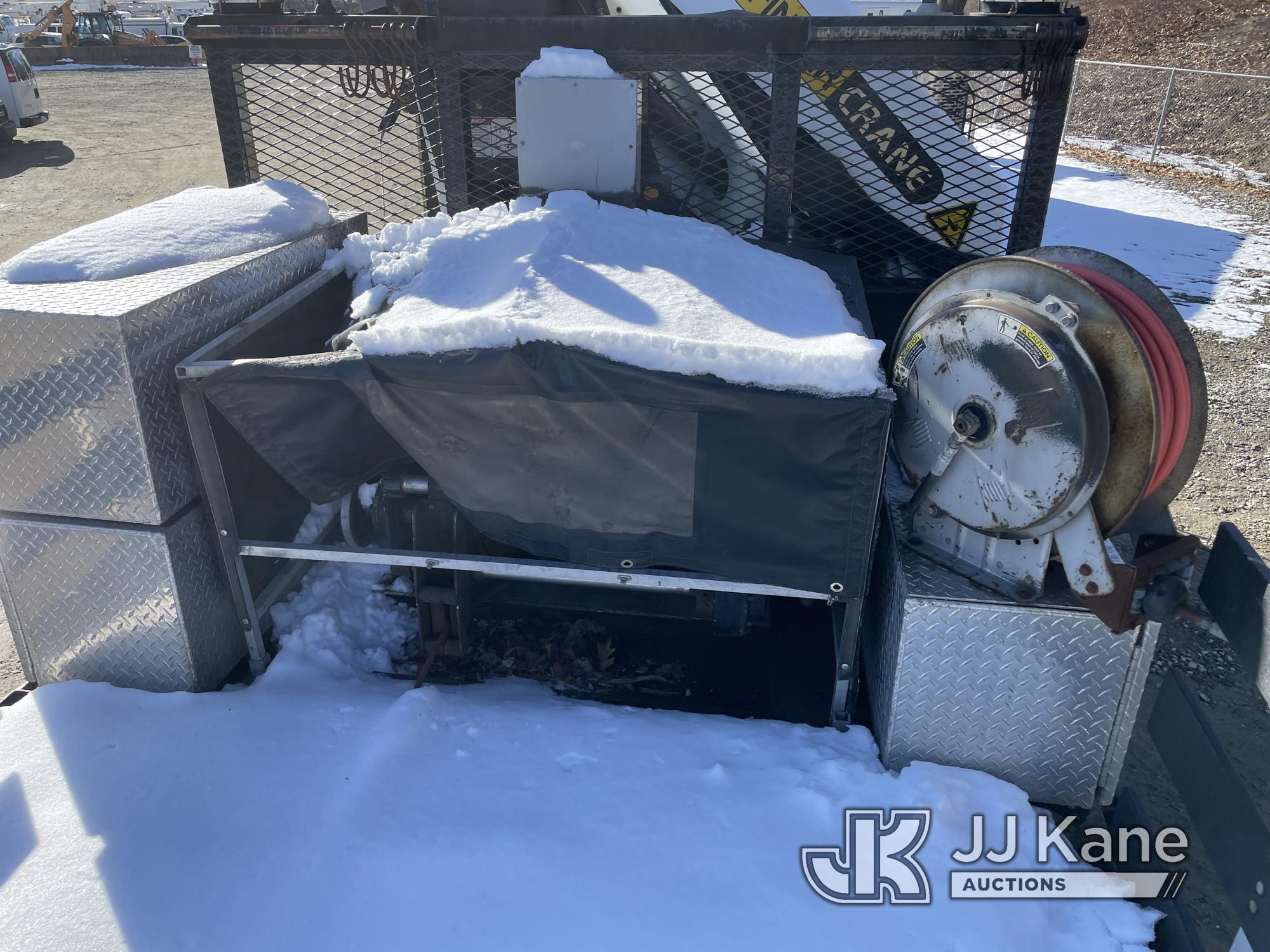 (Shrewsbury, MA) Palfinger PK36002, Knuckleboom Crane mounted behind cab on 2007 Freightliner M2 112