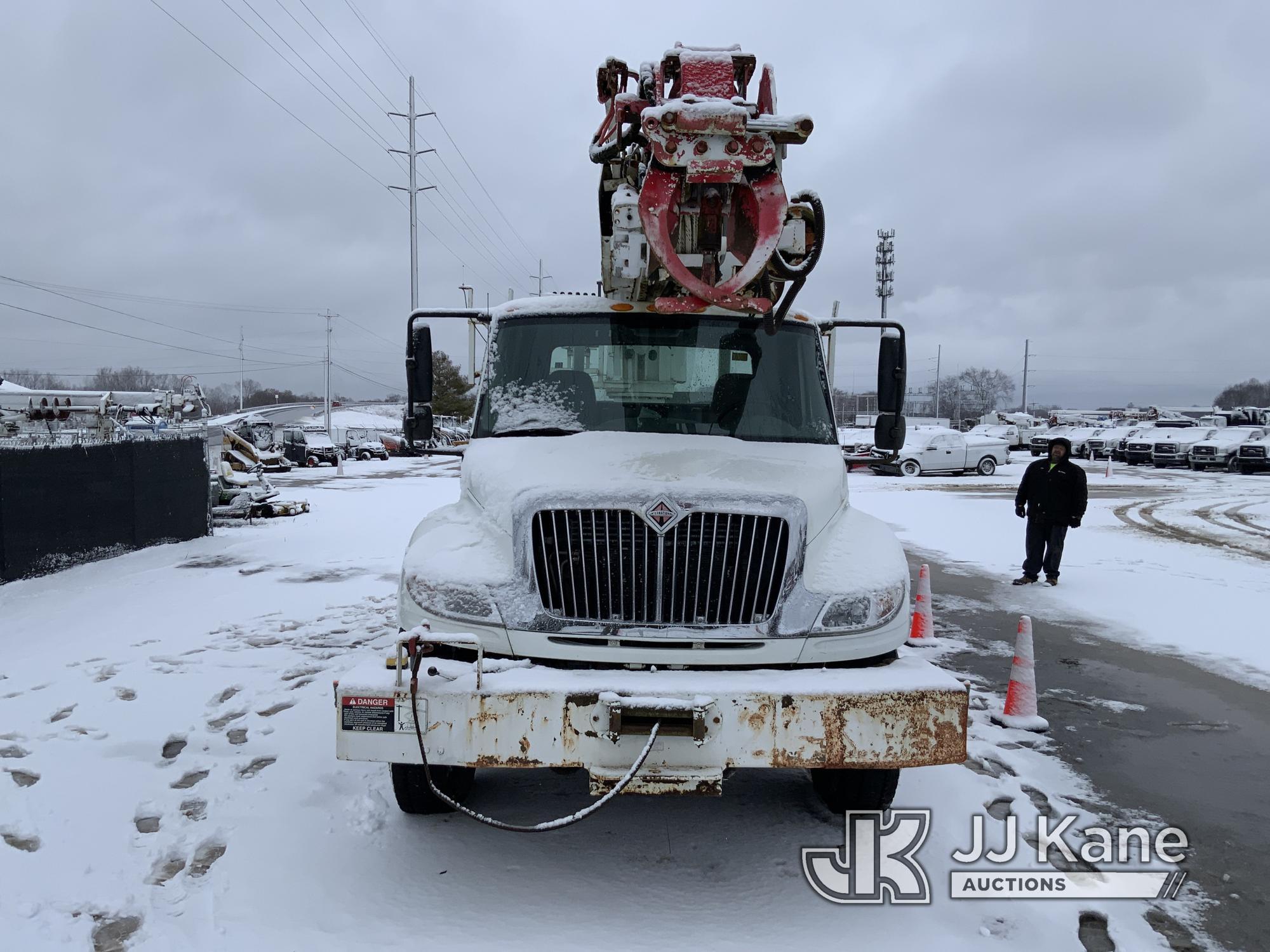 (Charlotte, MI) Altec DM45, Digger Derrick rear mounted on 2005 International 4300 Flatbed/Utility T