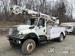 (Shrewsbury, MA) Altec DM47-TR, Digger Derrick rear mounted on 2008 International 7300 4x4 Utility T